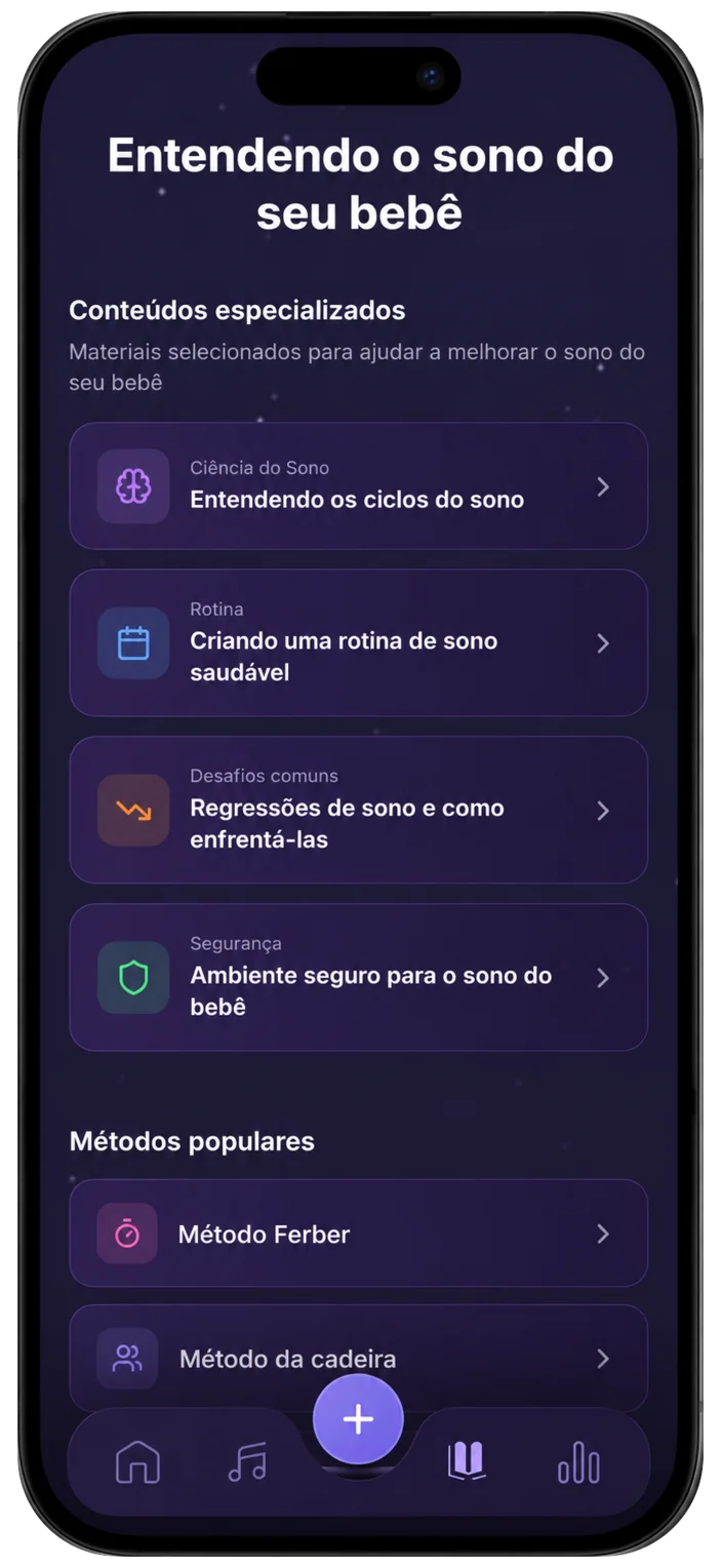 Conteúdos sobre sono do bebê